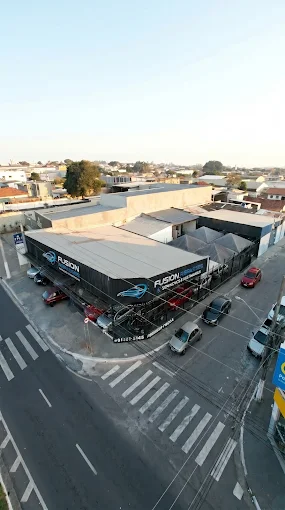 Vista aérea da loja Fusion Repasses em Curitiba